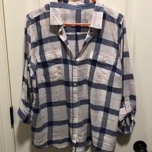 XL St John’s Bay 3/4 sleeve top